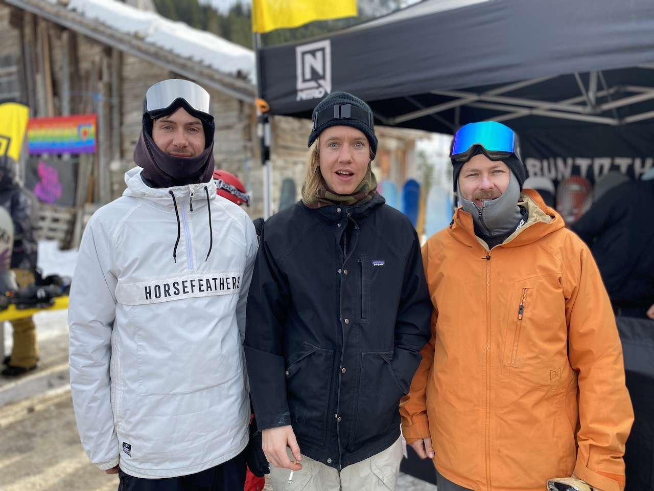 Whitelines crew Rob McCreath, John Wells and Ed “at large” Blomfield