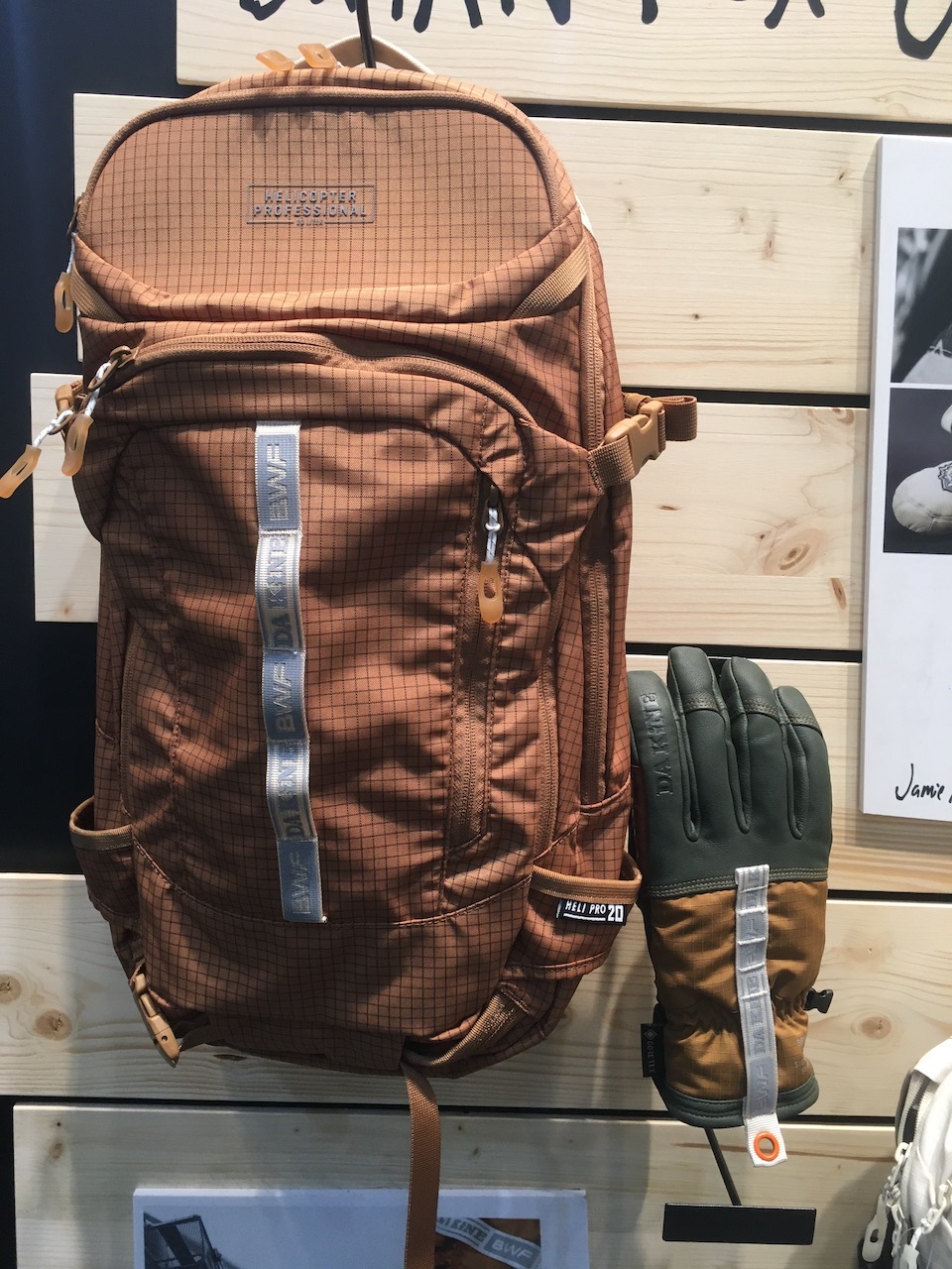 Dakine’s signature series Bryan Fox Heli Pro 20 litres and Team Maverick glove