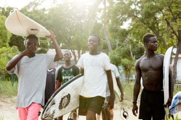 Teenagers at Tarkwa Bay