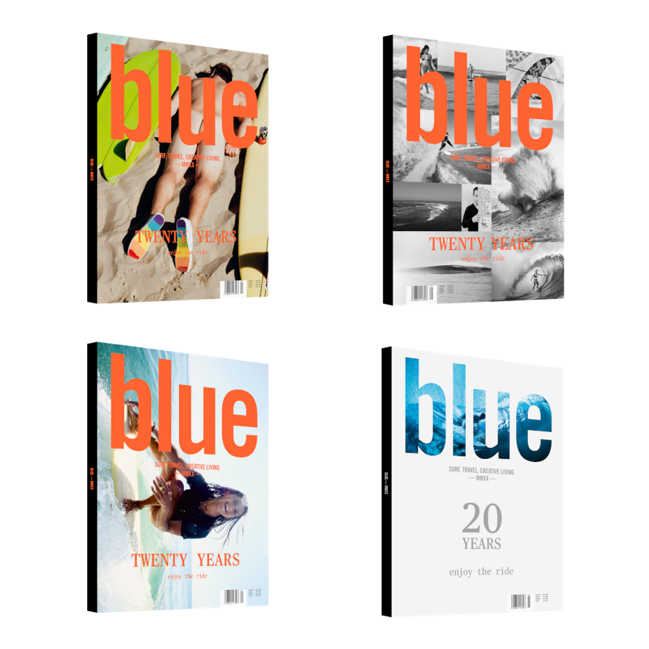 Blue Yearbook front covers
