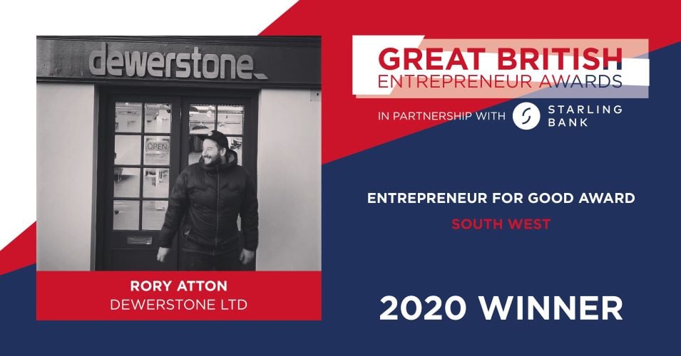 Rory Atton entrepreneur for good award