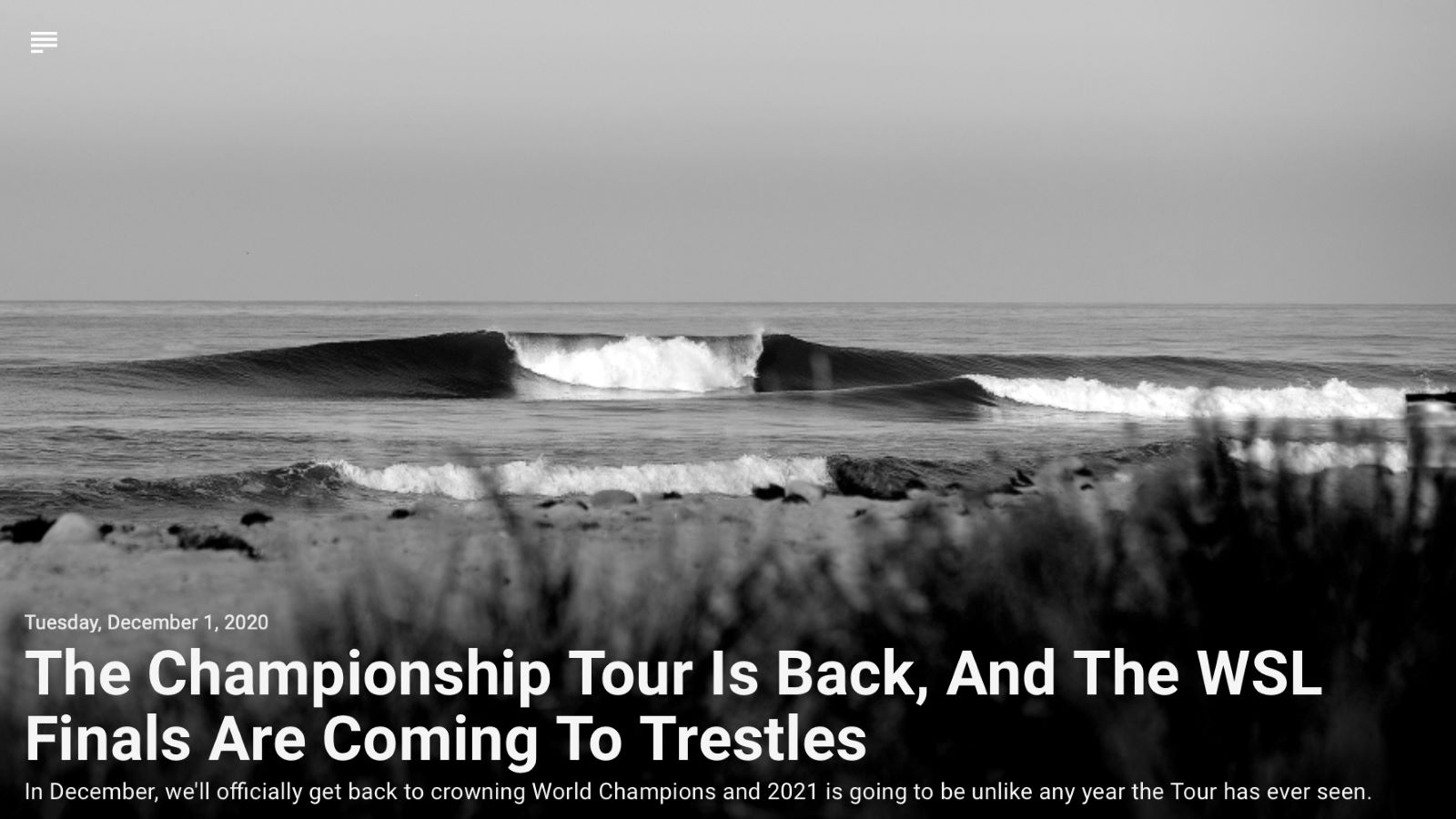 Championship Tour is back for 2020