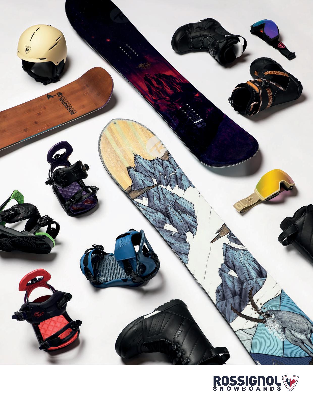 104 rossignol  snowboard boots, snowboard bindings, snow gelmets and splitboarding
