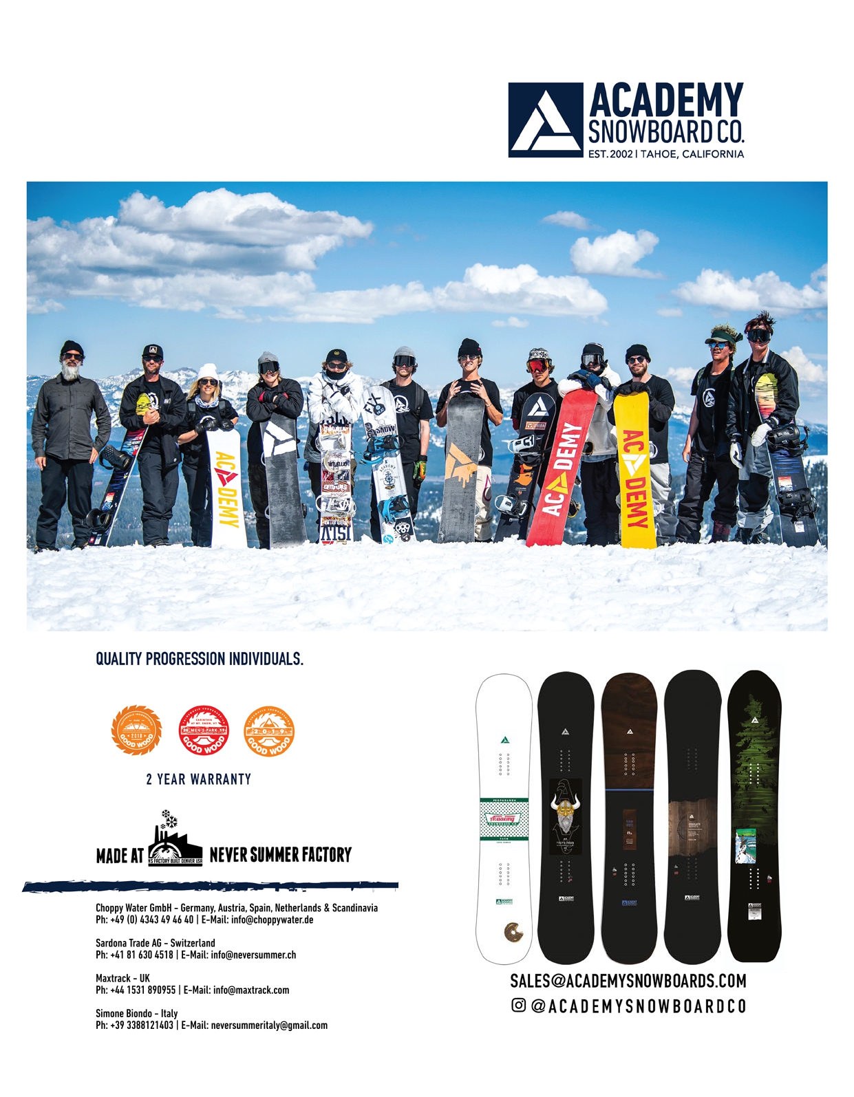 105 Academy snowboards