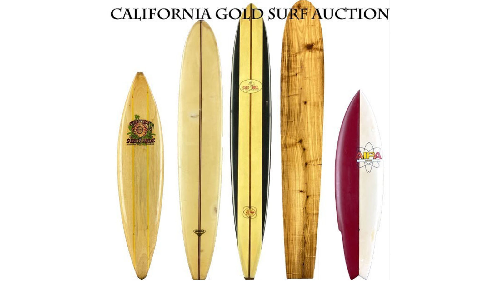 California Gold Surf Auction Theme For April 16th: Guns, Wood and