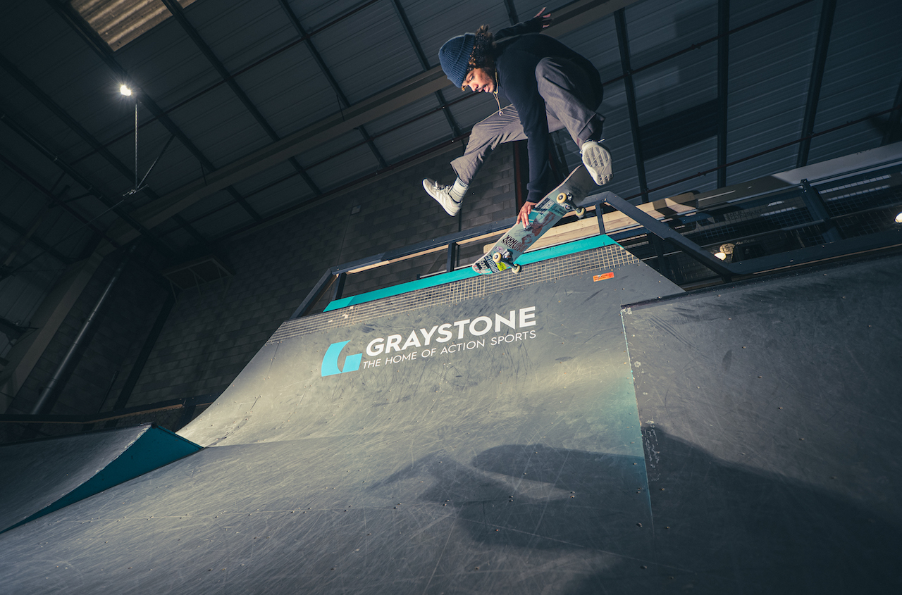 Graystone skateboard coach Gabriel Njie. Photo: @eckersphoto