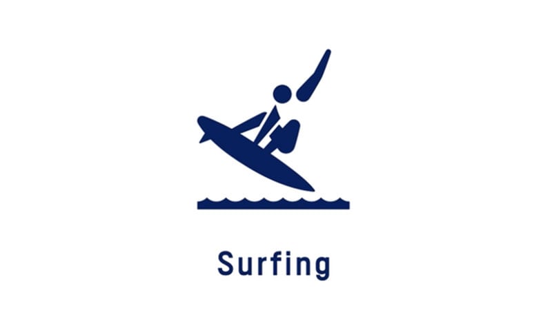 Surfing Olympic Pictogram