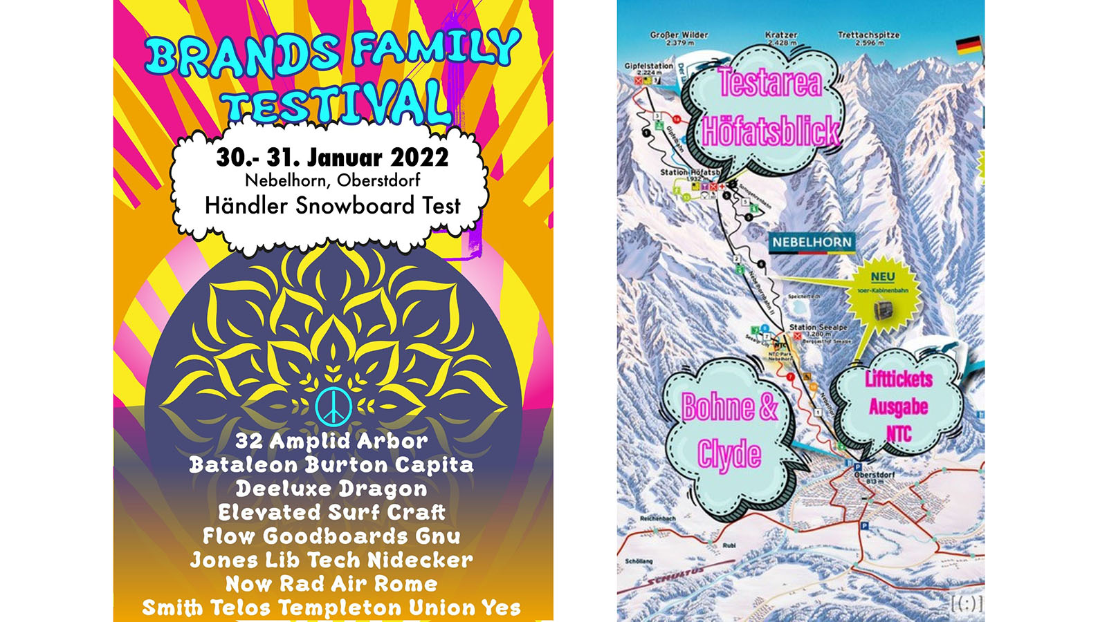 Brands Family Testival 2022 map & flyer