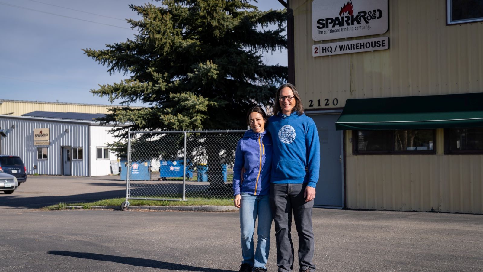 Will and Becca at Spark R&D new warehouse