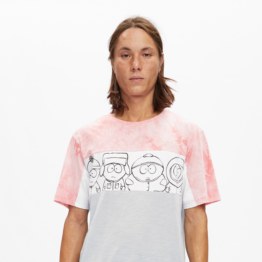 T-Shirt HYDROPONIC X SOUTH PARK SLOT SS Tie Dye Pink / White / Blue