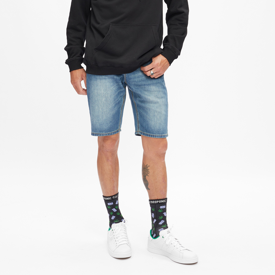 Shorts CENTURY SWEAT Dark Used Denim