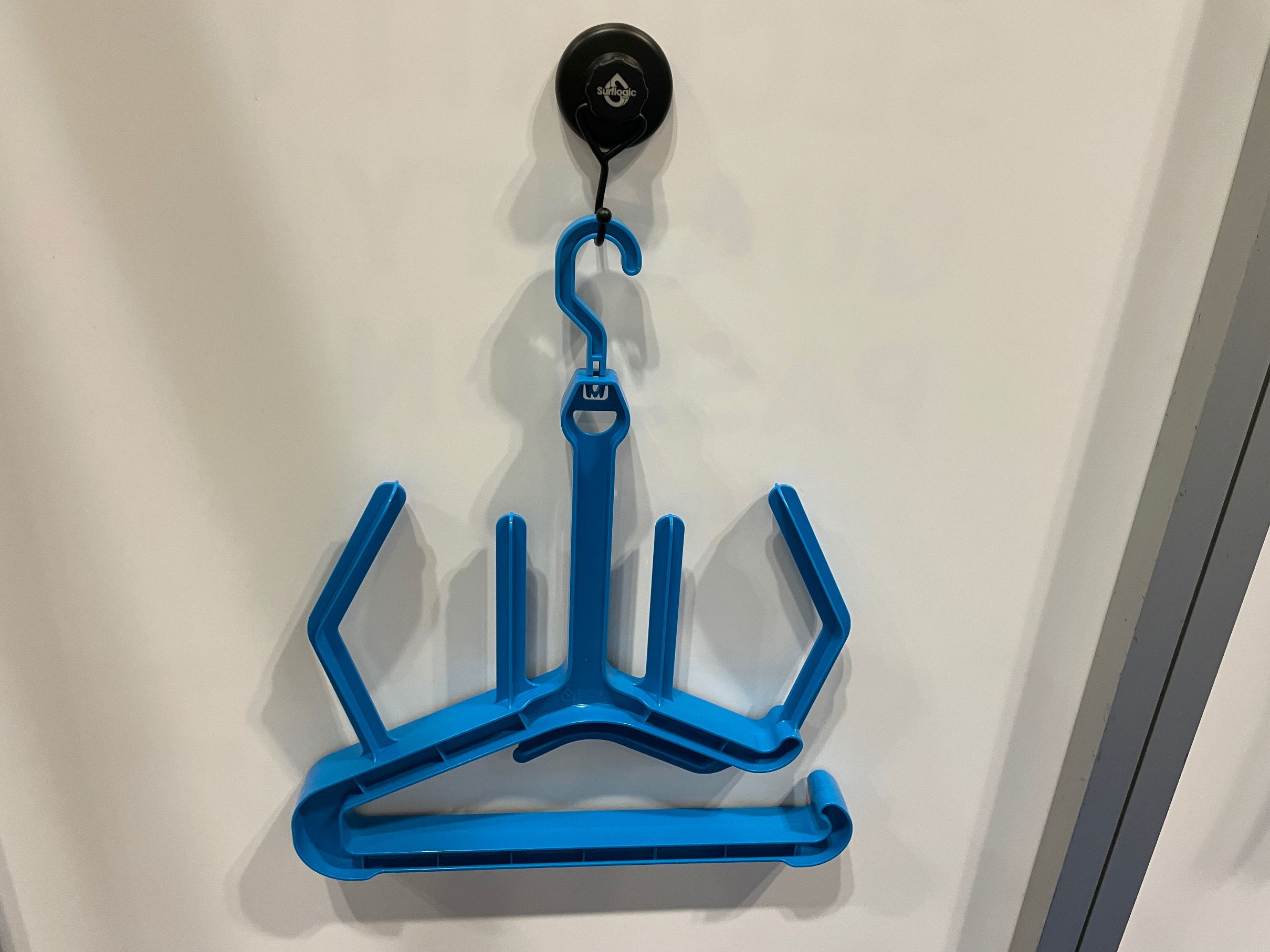Surf Logic’s wetsuit hanger Maxie to hang all your gear