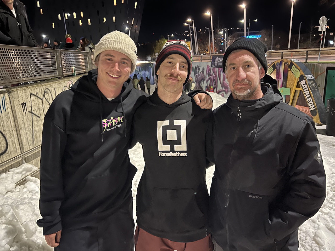 Head shaper Jacco Bos, event mastermind Ethan Morgan and Method Mag's Chriso McAlpine