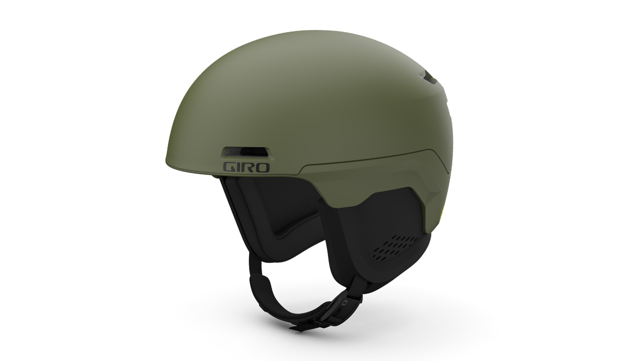 Source 16X9 giro owen spherical snow helmet matte trail green hero