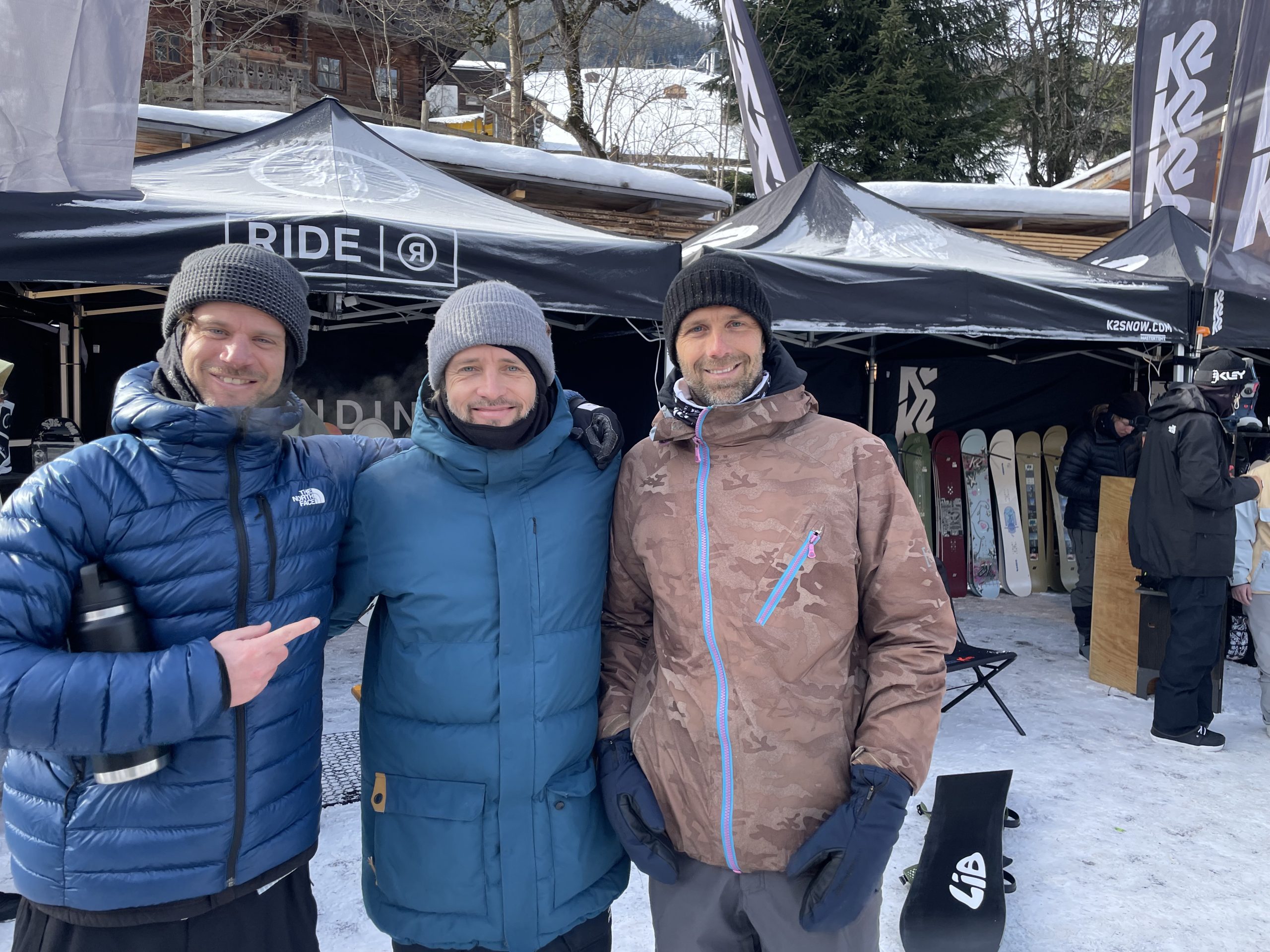 K2’s Marko Reck and Andy Threimer and David Badalac from Private Sports Shop