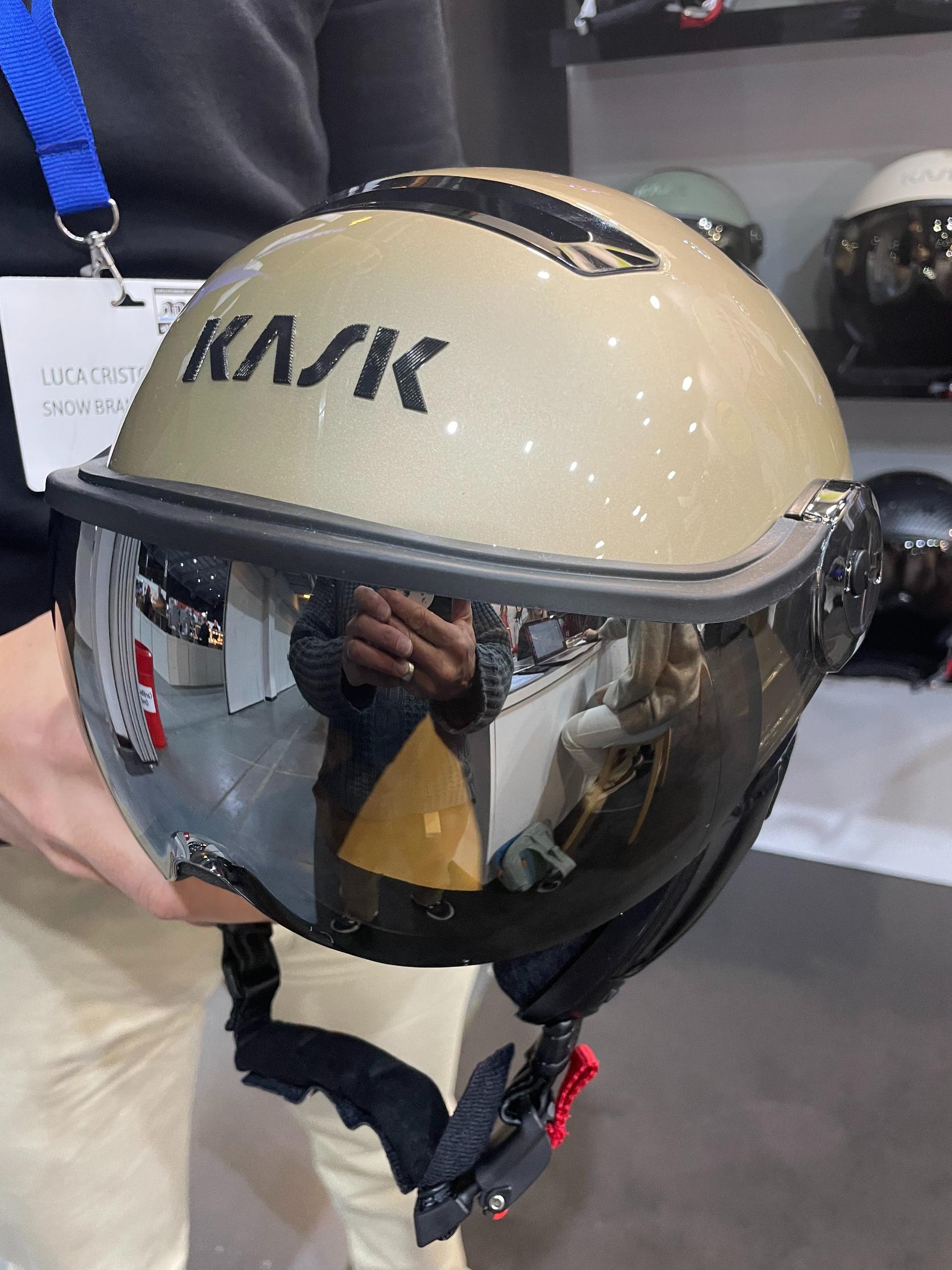 Kask’s Puma R Treasure visor helmet with active ventilation in luxory colours