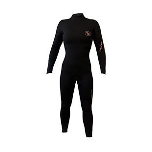 Hurricane WETSUIT - BUFFALO 32 FULL SUIT WOMENS black front 2-2