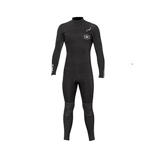 Hurricane WETSUIT - MAMBA 2 43 FULL SUIT (chest zip) MENS BLACK front