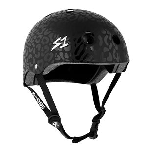 S1 Lifer Black Leopard Matte Skateboard Helmet 34 view