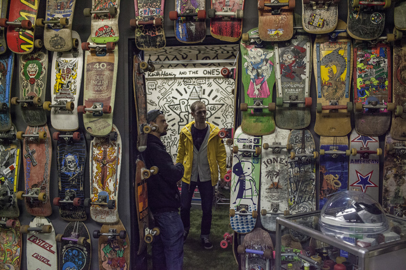 Julien Bechet visiting Jim Zbinden's Pulp68 skate shop & museum