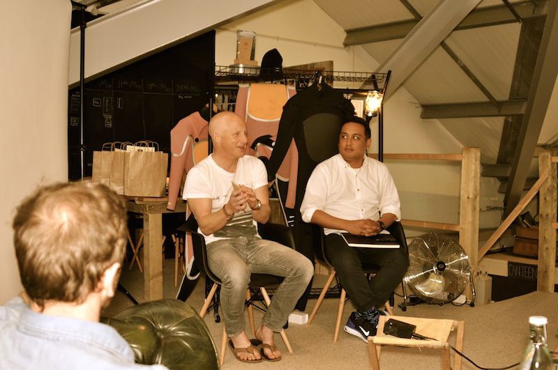 Finisterre Founder Tom gets the session underway with a background on the company   including why now was the right time to get into the wetsuit game.
